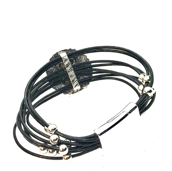 Leather snap bracelet Handmade 20mm snap SB20 - Picture 4 of 4